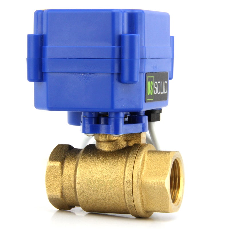 U.S. Solid Motorized Ball Valve- 3/4" Brass Ball Valve with Standard Port, 9-24V DC and 2 Wire Reverse Polarity - Image 3